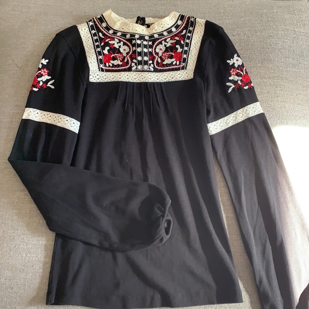 Black Free People long sleeve shirt